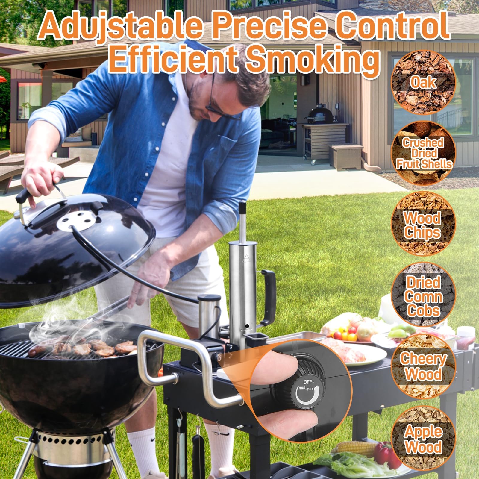Ueiticsk on patio with grilled food showing versatile outdoor use