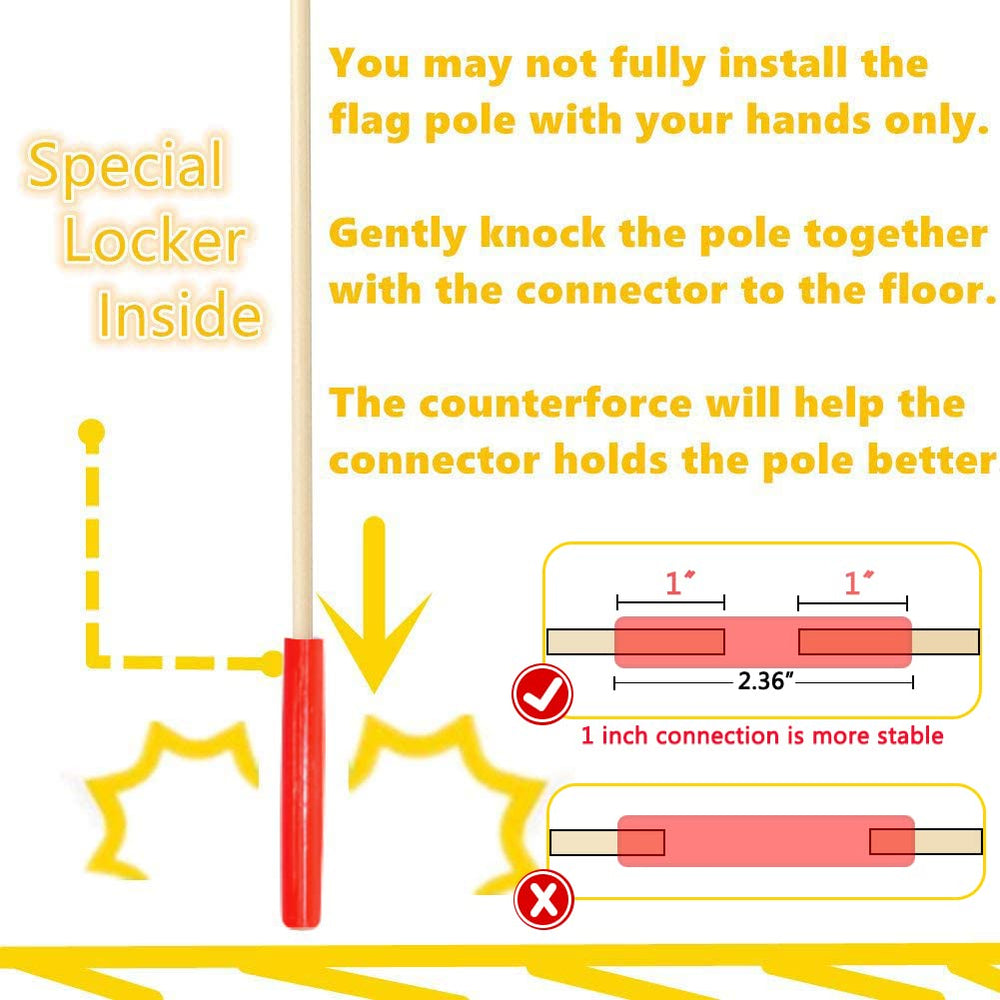 Uelfbaby fiberglass pole detail highlighting sturdy flexible pole strength