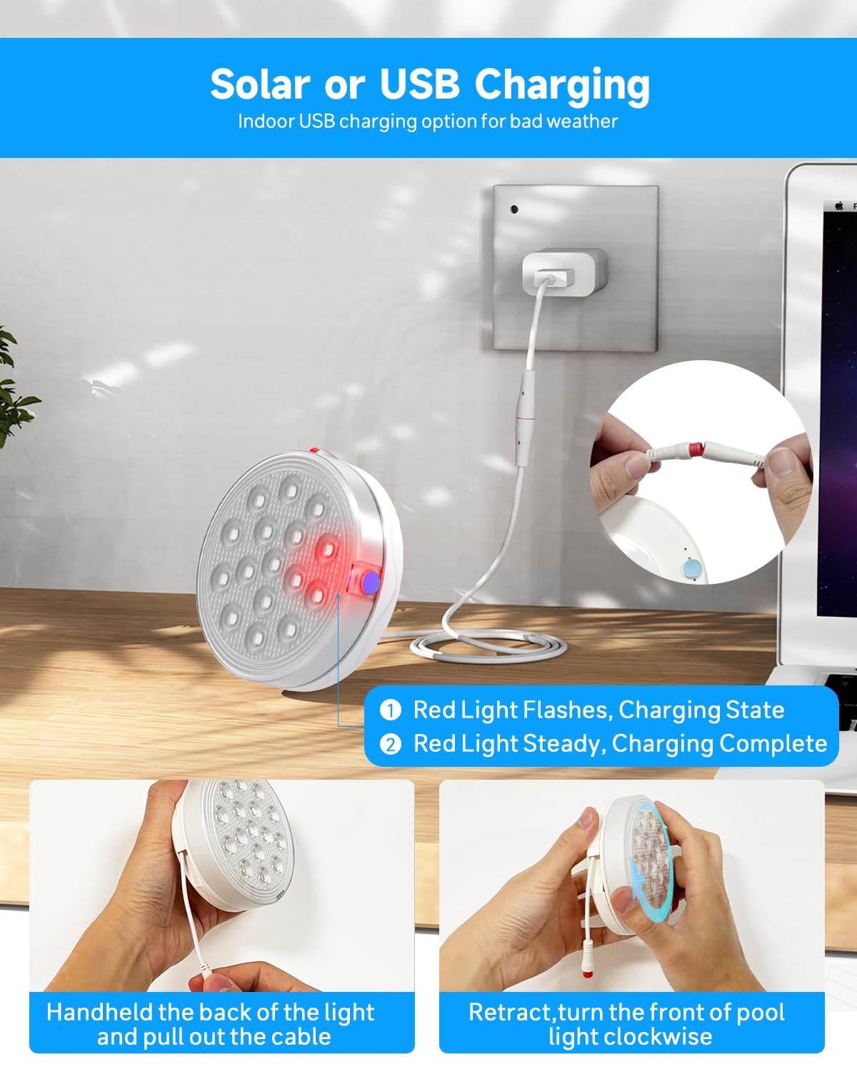 Ueyake built-in magnet holding light to iron surface for secure placement