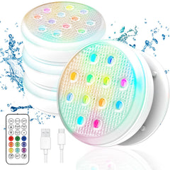 Ueyake front view pool lights showing bright colors and even glow