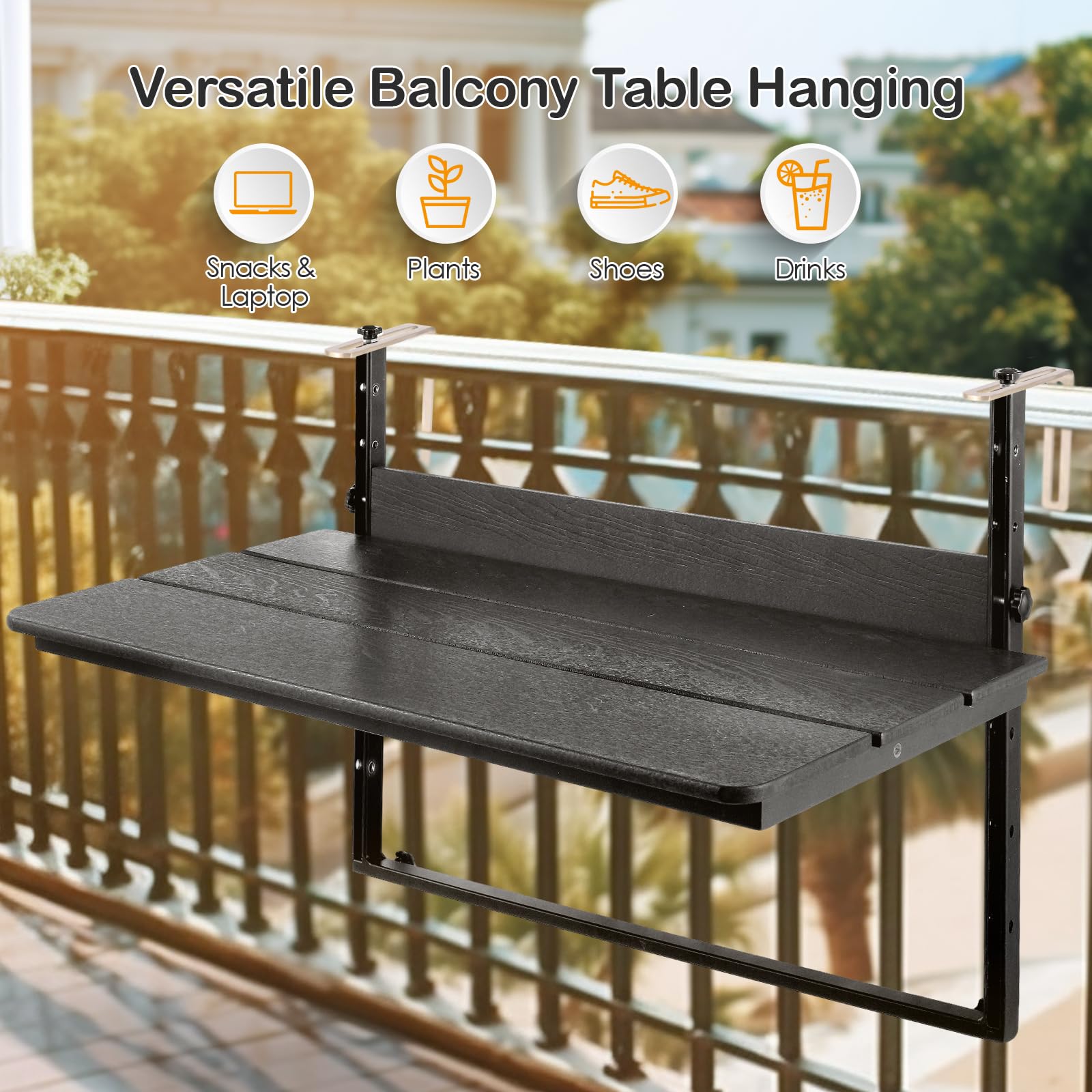 UFavo Home lifestyle evening balcony scene showing durable outdoor enjoyment
