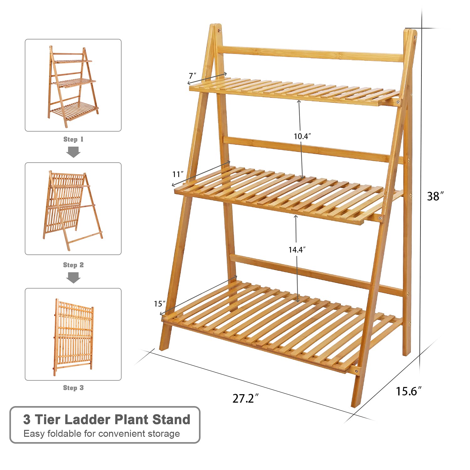 Ufine bamboo stand beside common pot to show size and spacing benefit