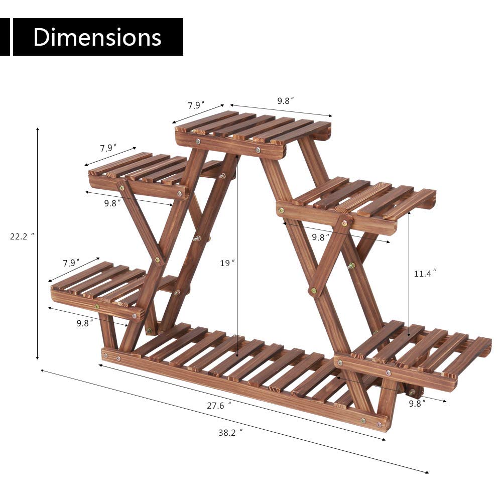 Ufine plant stand next to ruler showing scale and strong weight capacity benefits