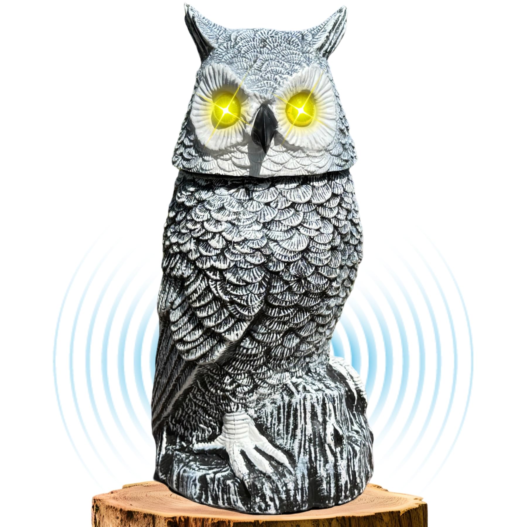 Ugold owl front view showing lifelike detail and outdoor charm