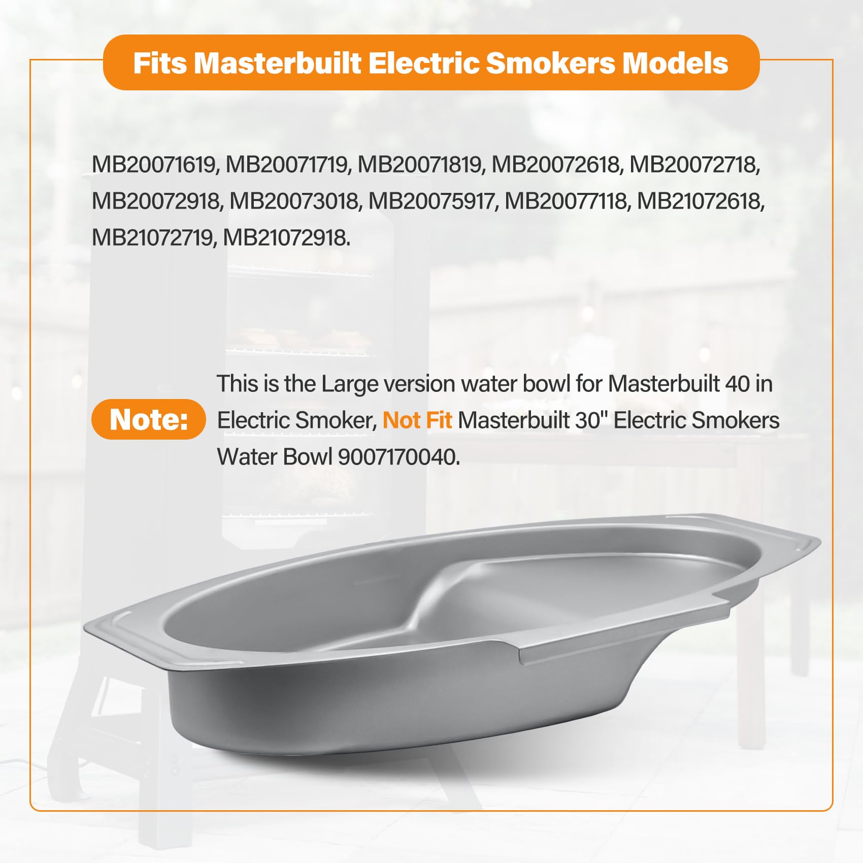 UHEGDRR water-filled pan in use maintaining smoker humidity benefit