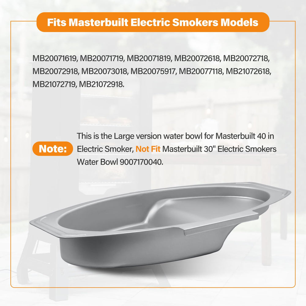 UHEGDRR water-filled pan in use maintaining smoker humidity benefit