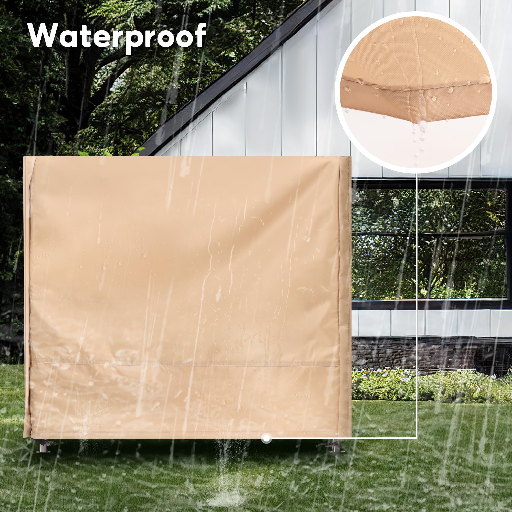 uHousDeco folded in storage bag, compact for off-season storage