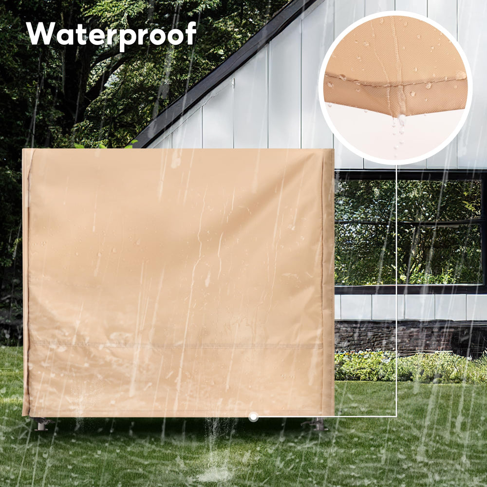 uHousDeco folded in storage bag, compact for off-season storage