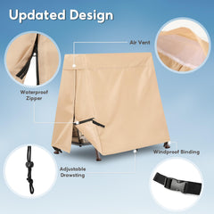 uHousDeco zipper and seam closeup highlighting waterproof closure benefit