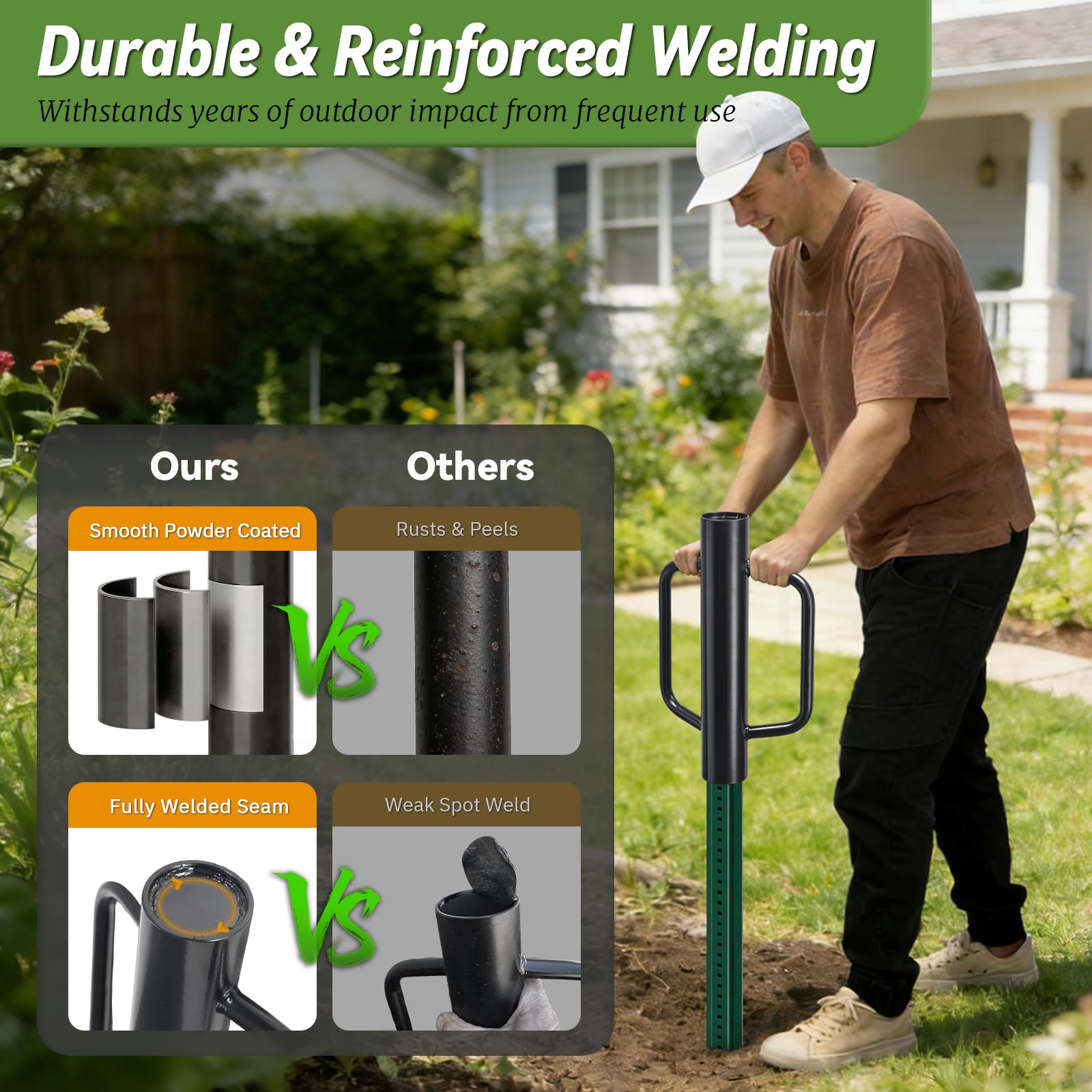 UIABOPZ ergonomic handle angle providing comfortable control during use