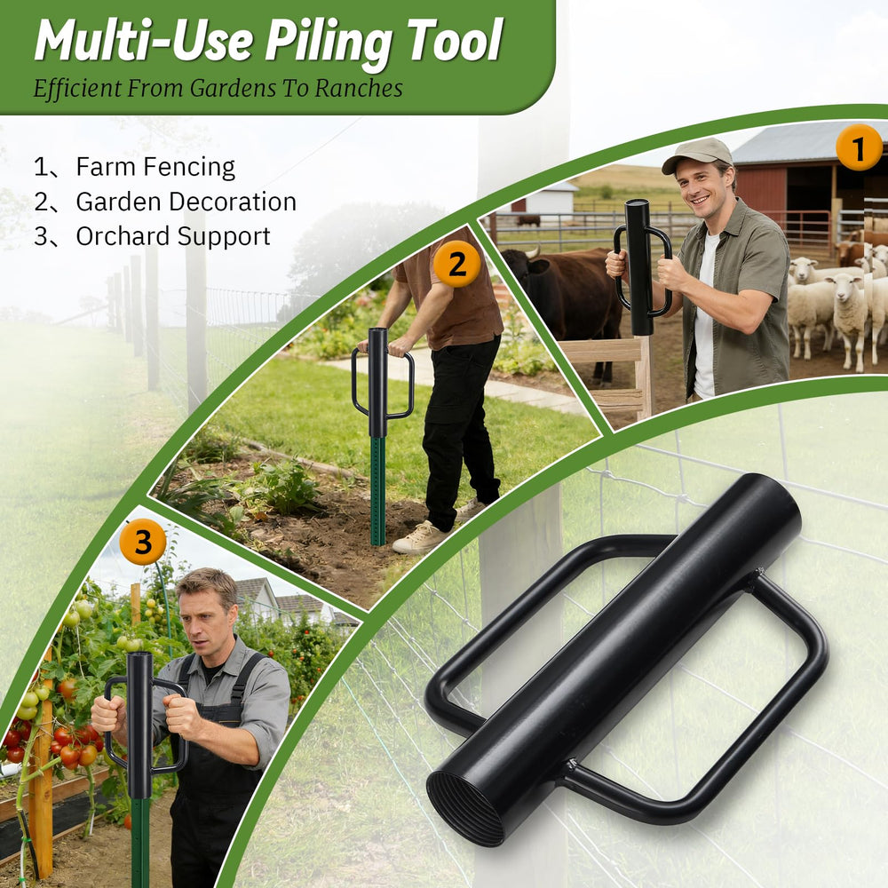 UIABOPZ being used to drive a T-post in a field for faster installation