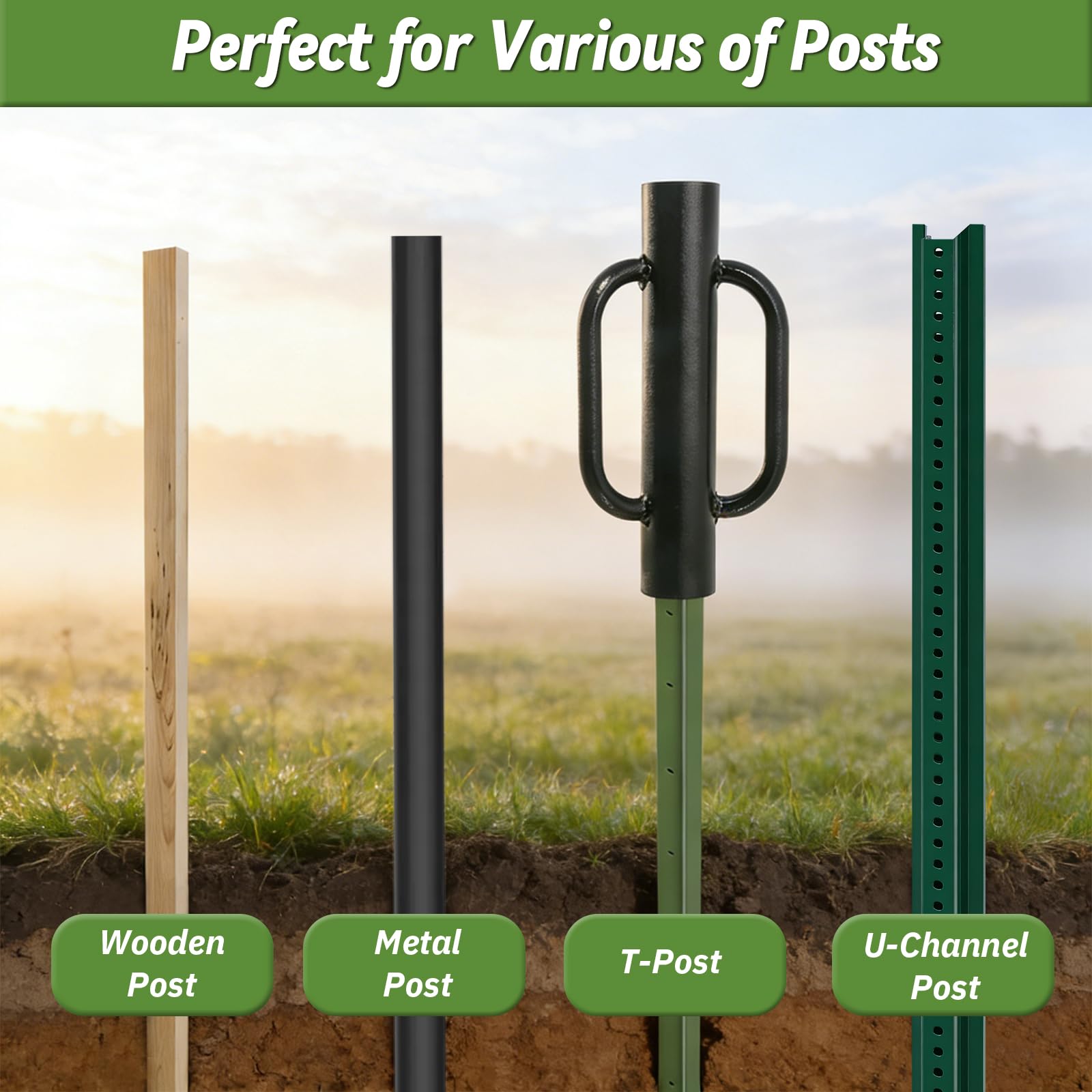 UIABOPZ next to measuring tape showing length and compact portability benefit