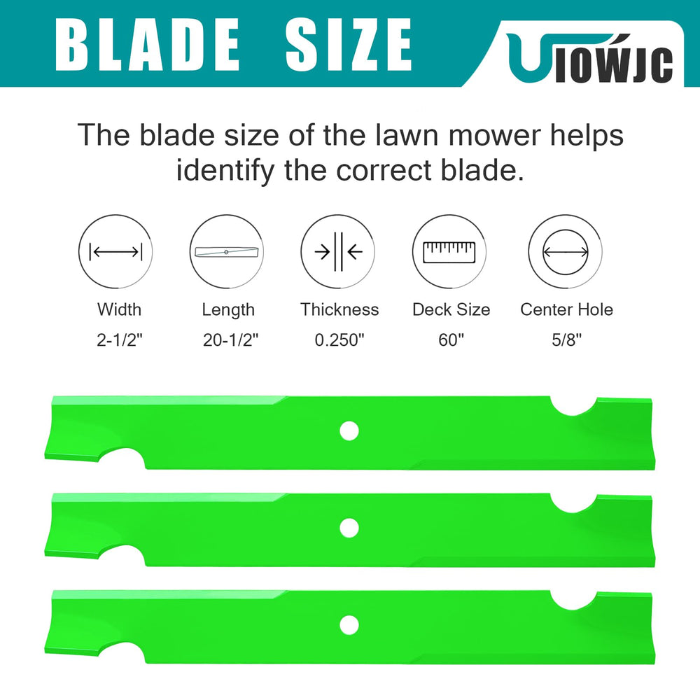 UIOWJC detailed view of blade mounting holes matching OEM bolt pattern for secure fitment