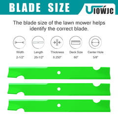 UIOWJC detailed view of blade mounting holes matching OEM bolt pattern for secure fitment