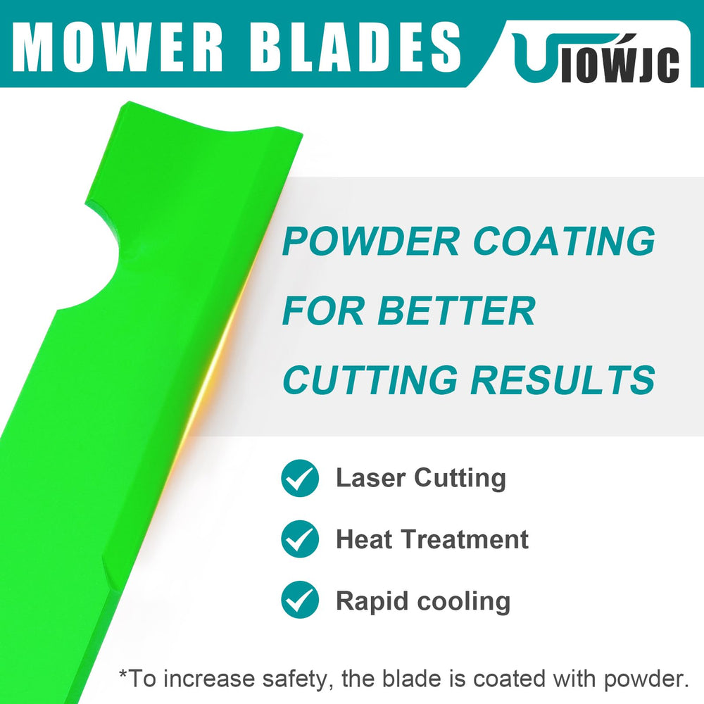 UIOWJC blade next to ruler showing length and hole spacing for quick compatibility check