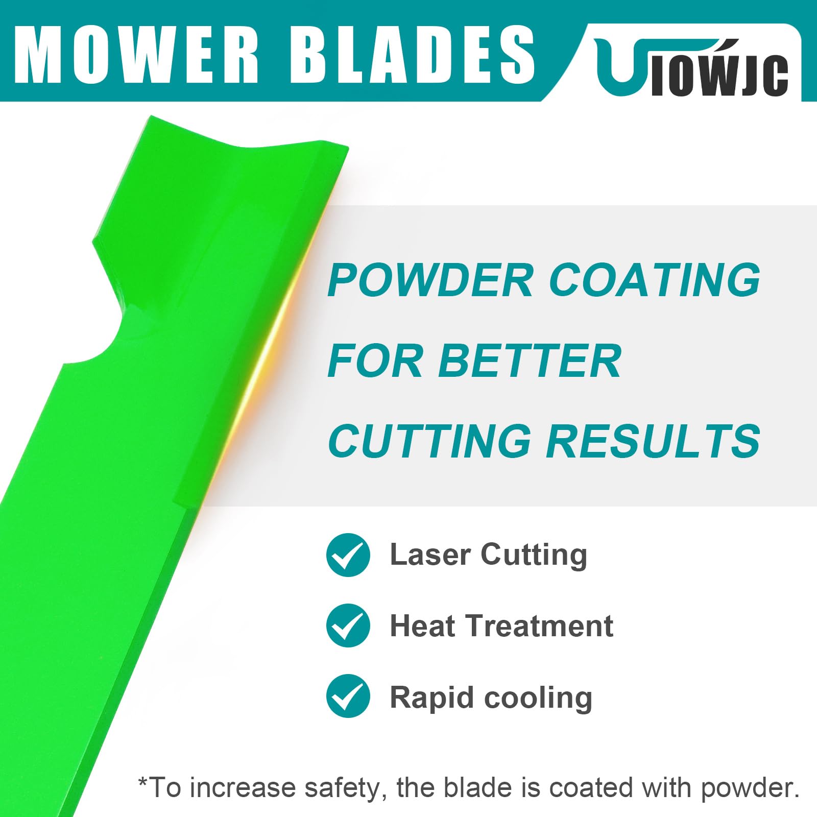 UIOWJC blades beside ruler to show precise dimensions for compatibility