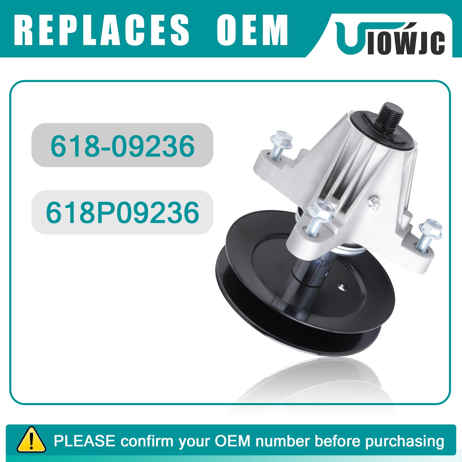 UIOWJC spindle top flange detail highlighting bolt pattern benefit: easy OEM alignment