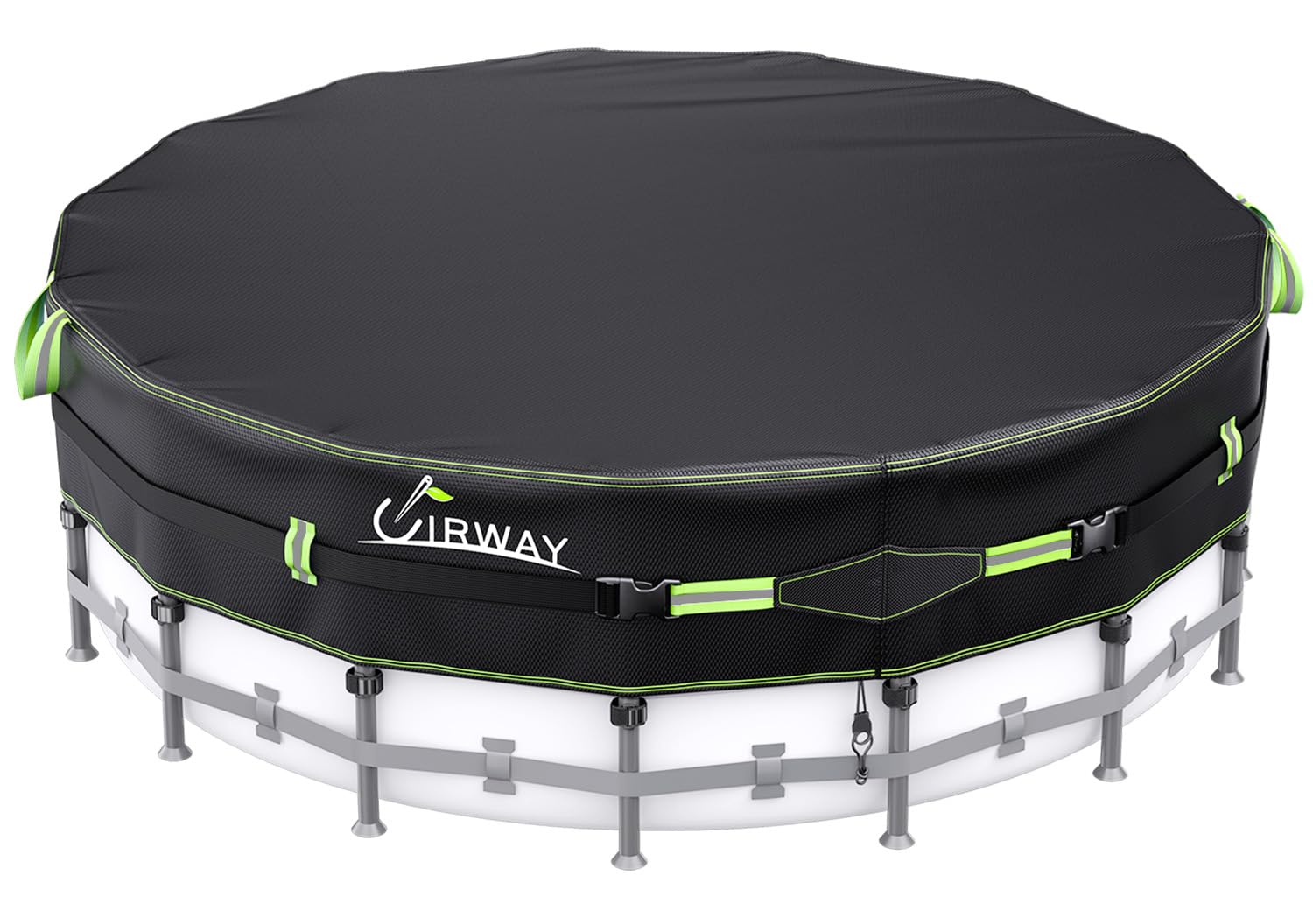 UIRWAY front view of 14ft round cover showing durable packaging and fit benefit