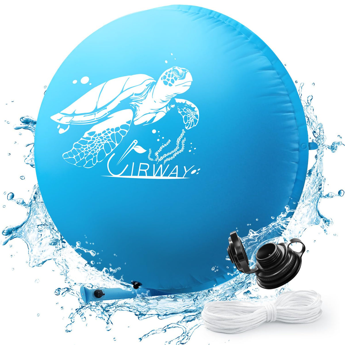UIRWAY front view of 13ft pool pillow showing full shape and protective benefit