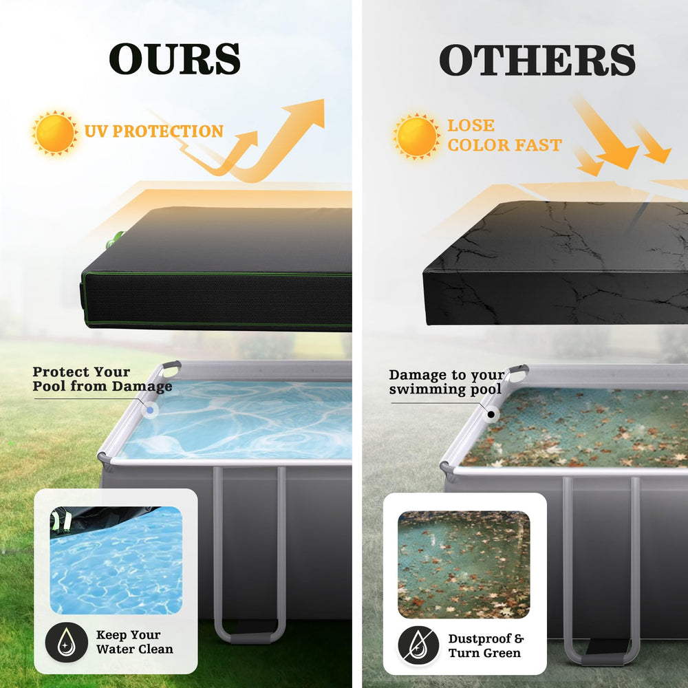 UIRWAY installed on an above-ground pool demonstrating fit and solar coverage benefit