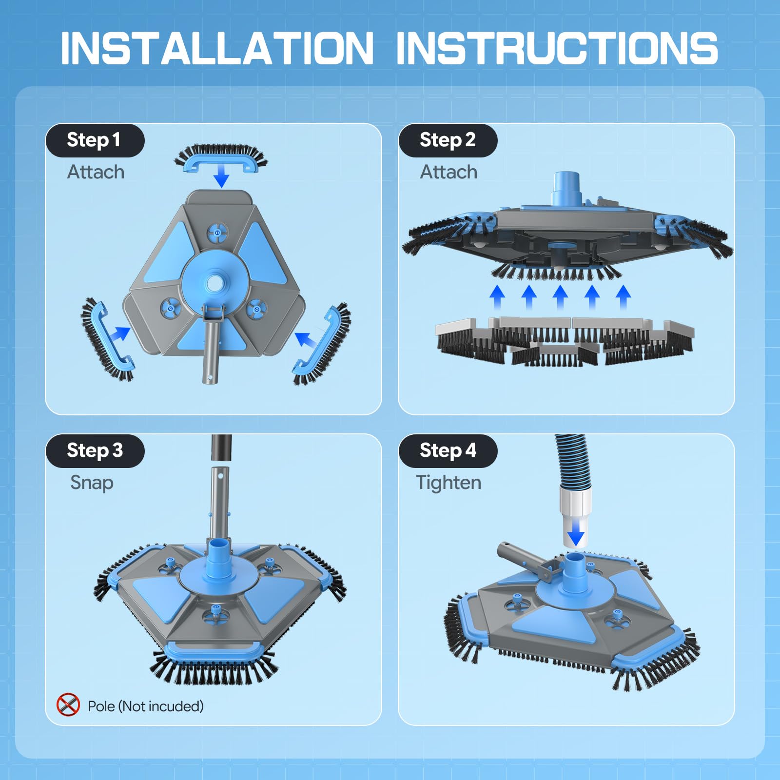 UIRWAY kit attached to a standard pole showing correct scale and handling