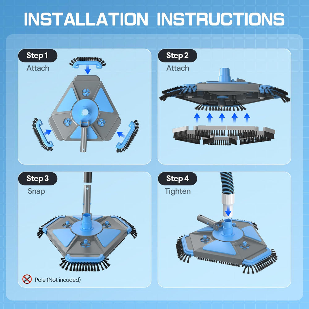 UIRWAY kit attached to a standard pole showing correct scale and handling