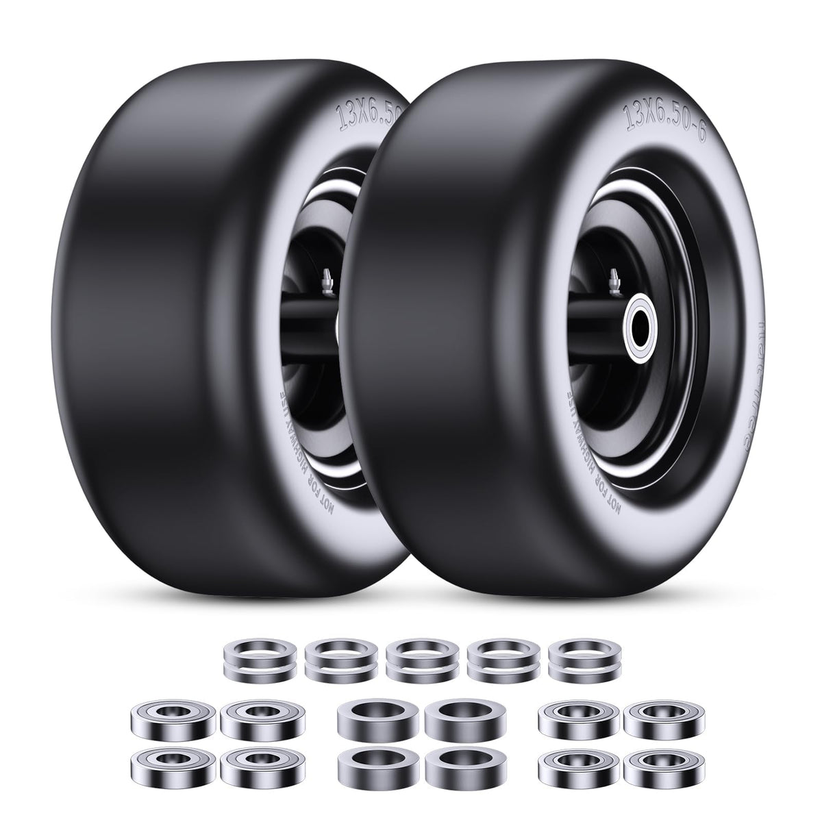 Uiuaquas front view of both tires showing ready-to-install wheels and durability