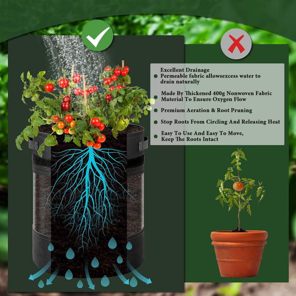 UJG fabric close-up showing 400g nonwoven texture for strong root aeration