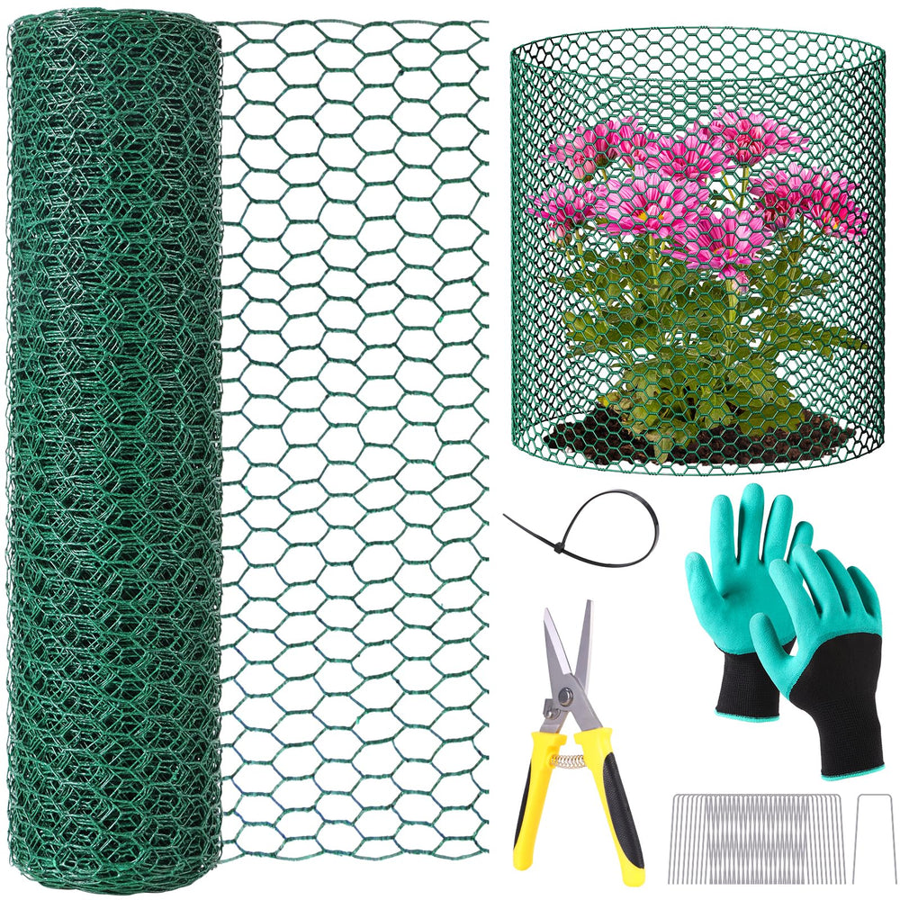 UJG front view of full vinyl-coated wire roll, durable garden protection