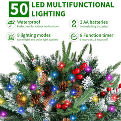 ULihaian 60 LED string lights demonstrating warm and multicolor glow