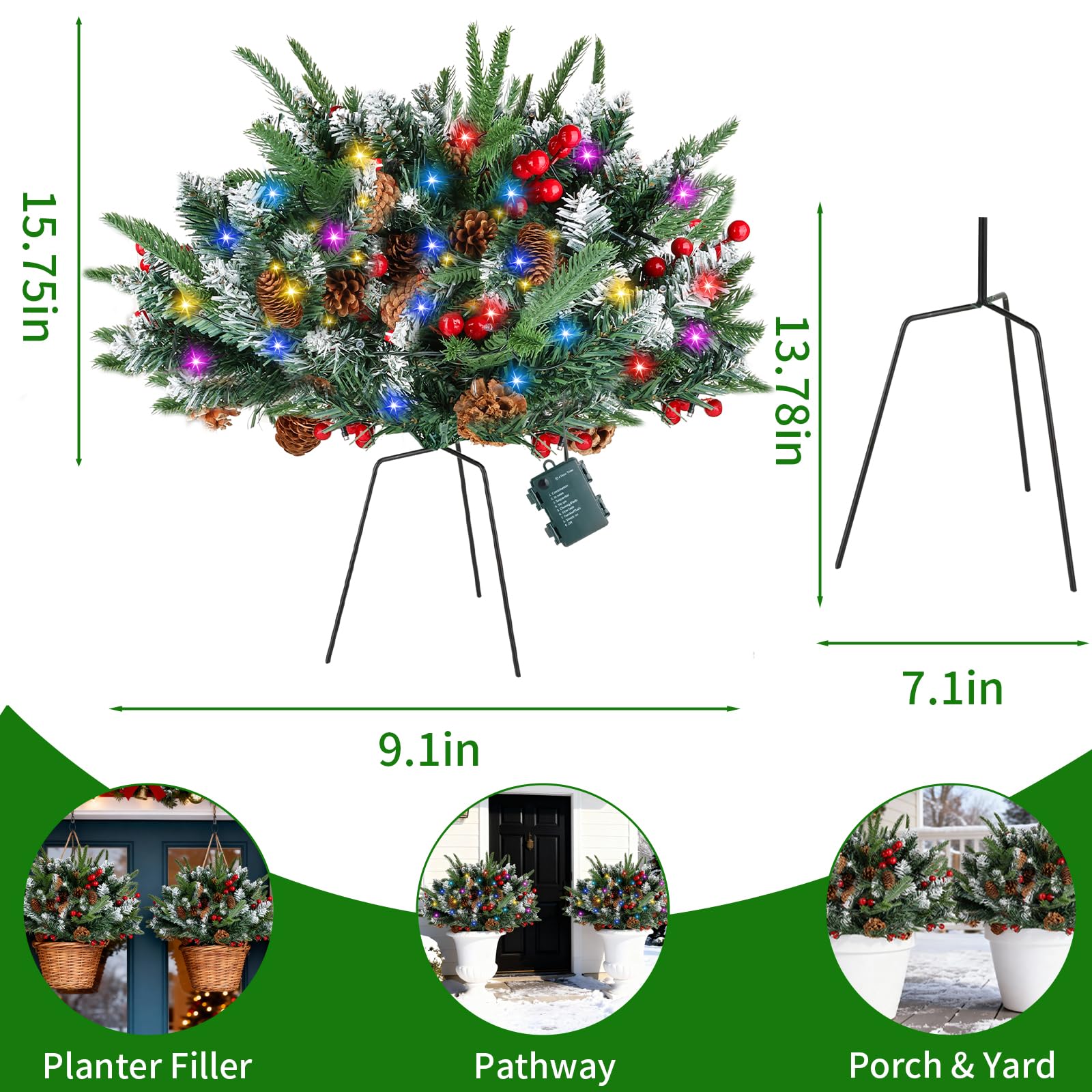 ULihaian urn filler lighting a walkway enhancing holiday pathway safety