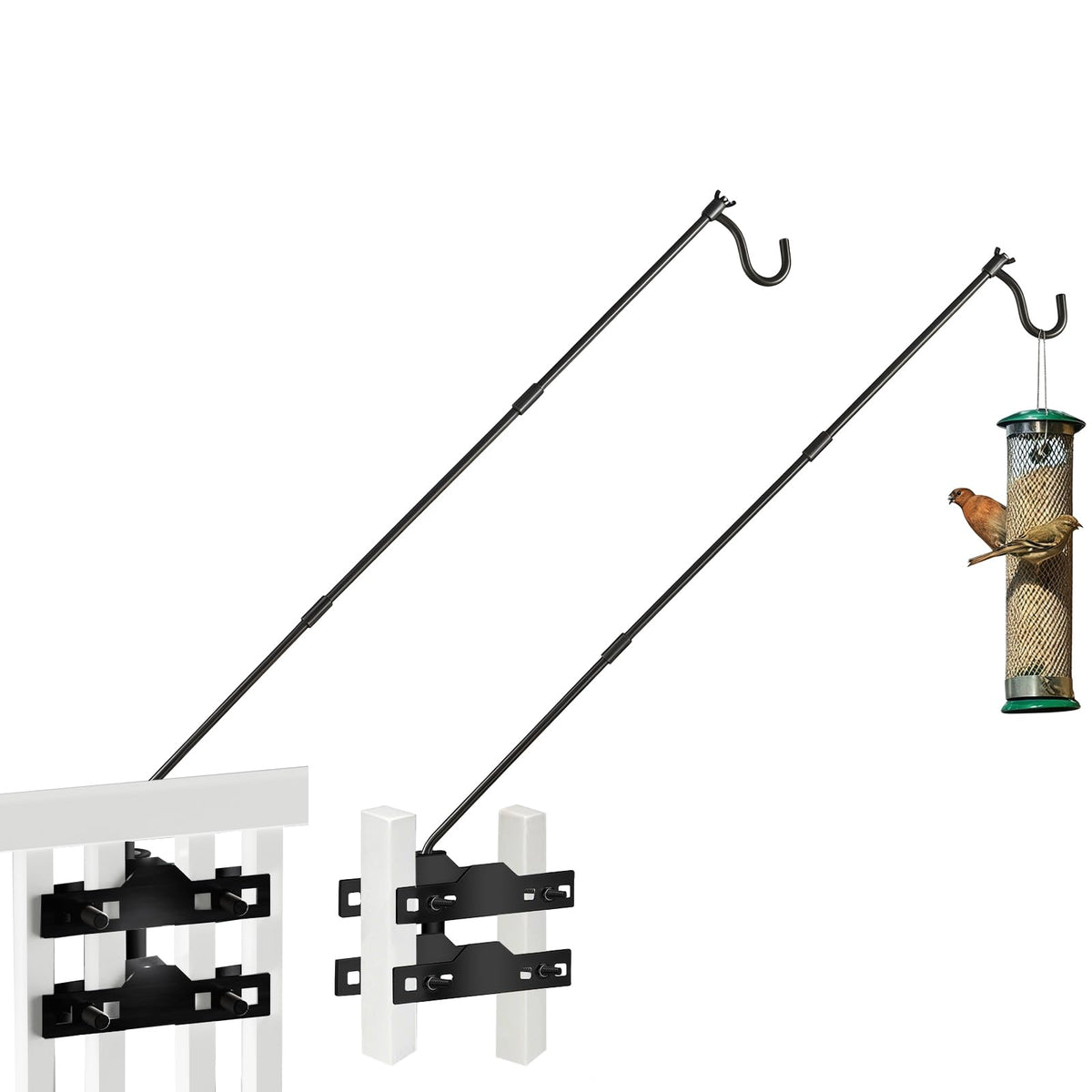 ULIOK deck hook front view showing sturdy hanger and stable hold