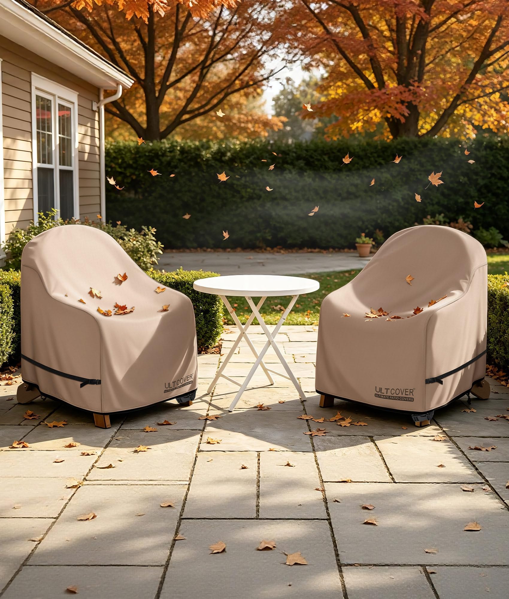 ULTCOVER folded cover stored compactly, saving space and staying ready