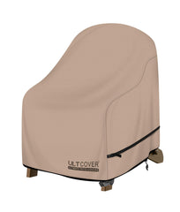 ULTCOVER front view covering an Adirondack chair, protecting from weather