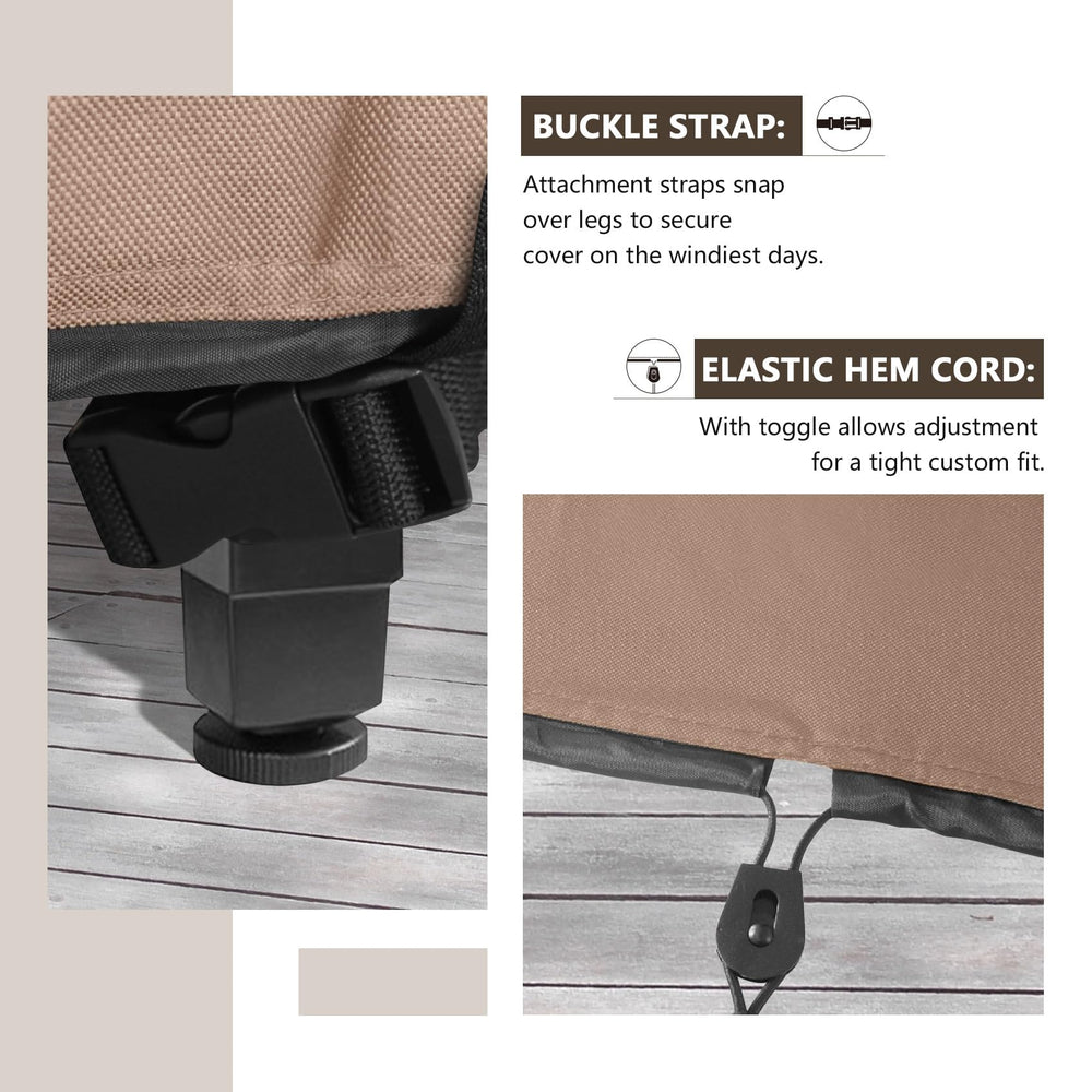 ULTCOVER plastic clip and elastic drawcord securing cover in wind
