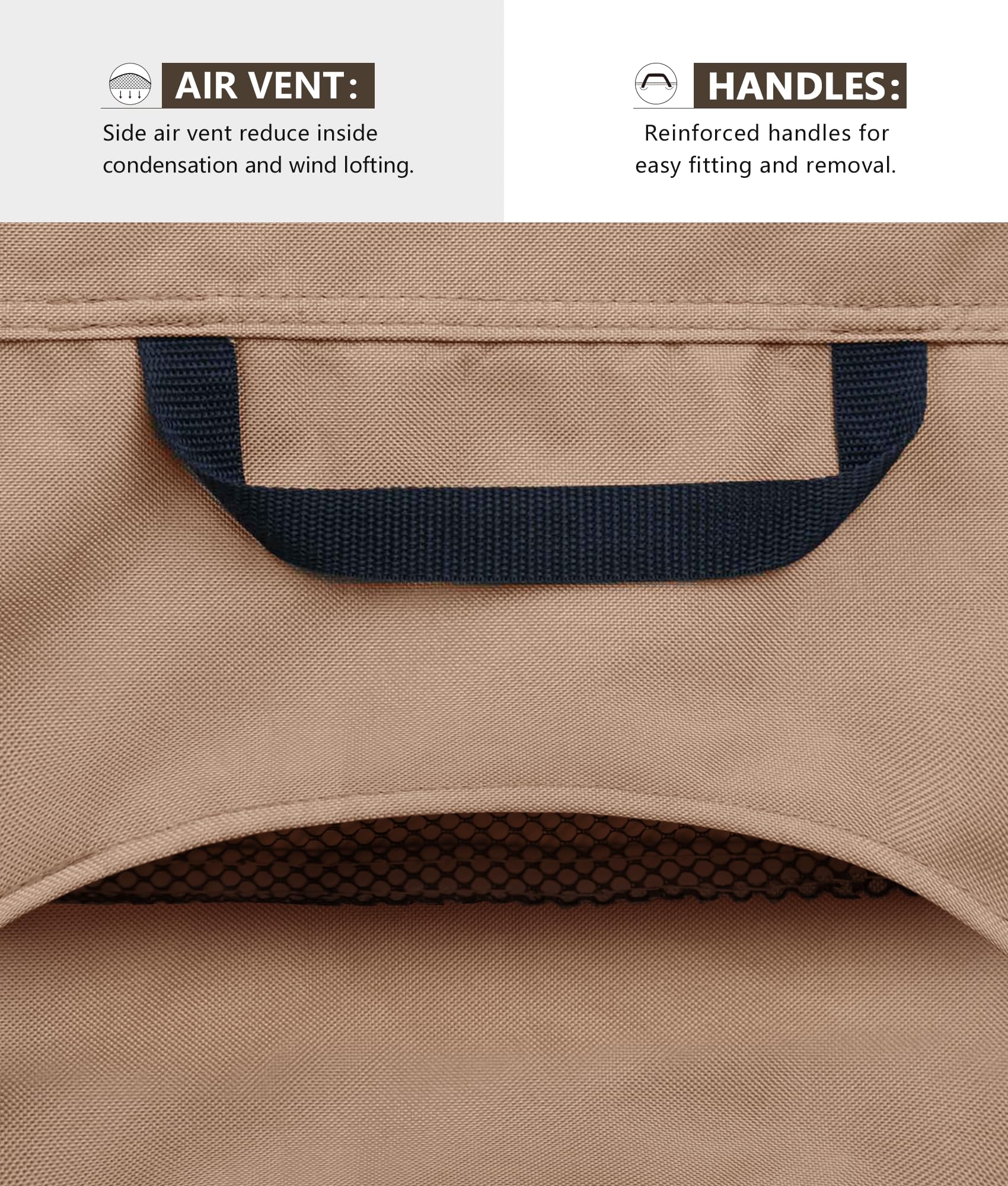 ULTCOVER clip and drawcord secured showing wind-resistant hold