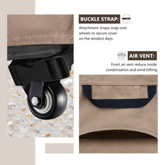 ULTCOVER plastic clip and drawcord securing cover to wheelbase