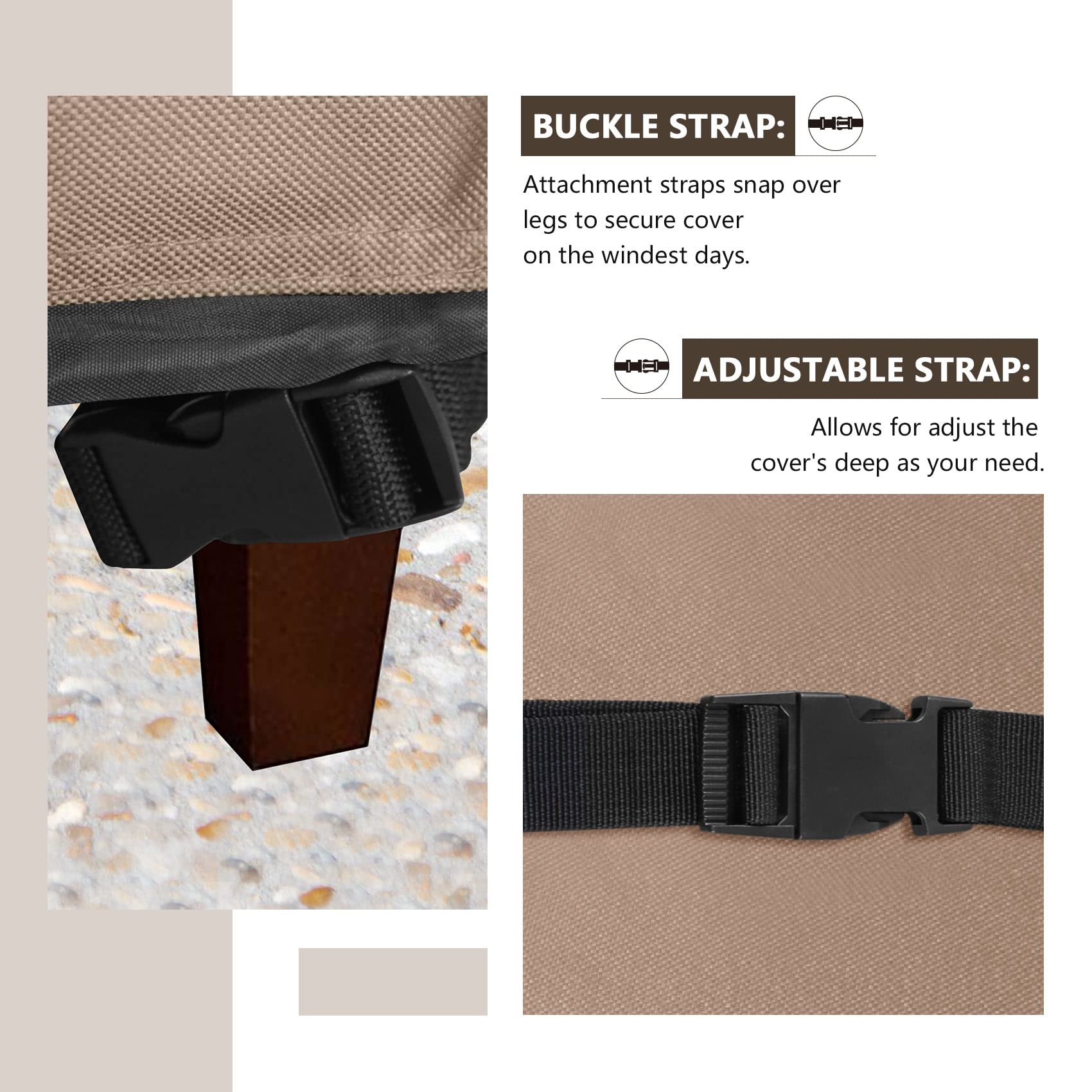 ULTCOVER plastic clip buckle securing cover to sofa legs against wind