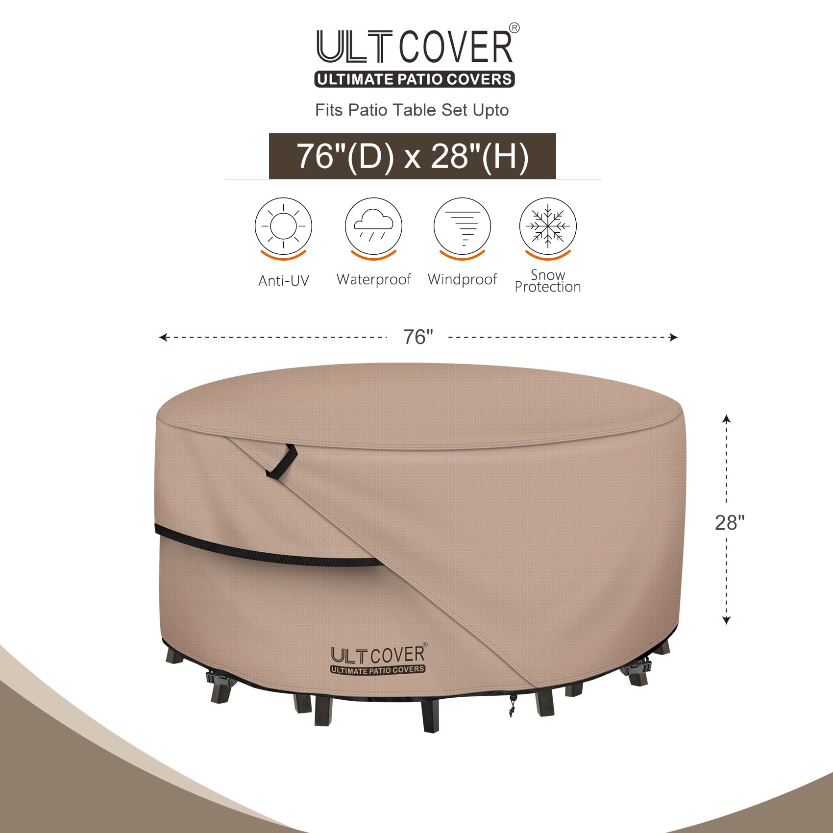 ULTCOVER close-up of 600D fabric texture showing durable protection