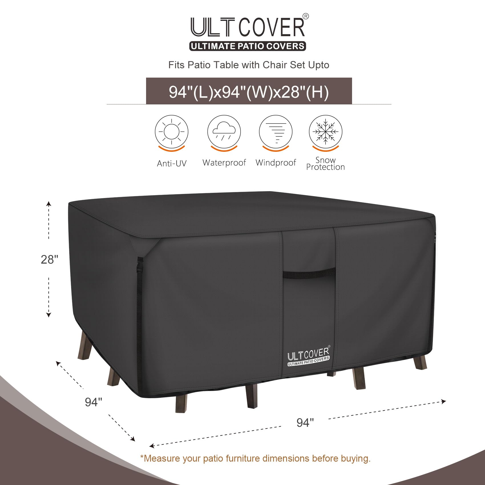 ULTCOVER close-up of 600D canvas texture highlighting durable fabric