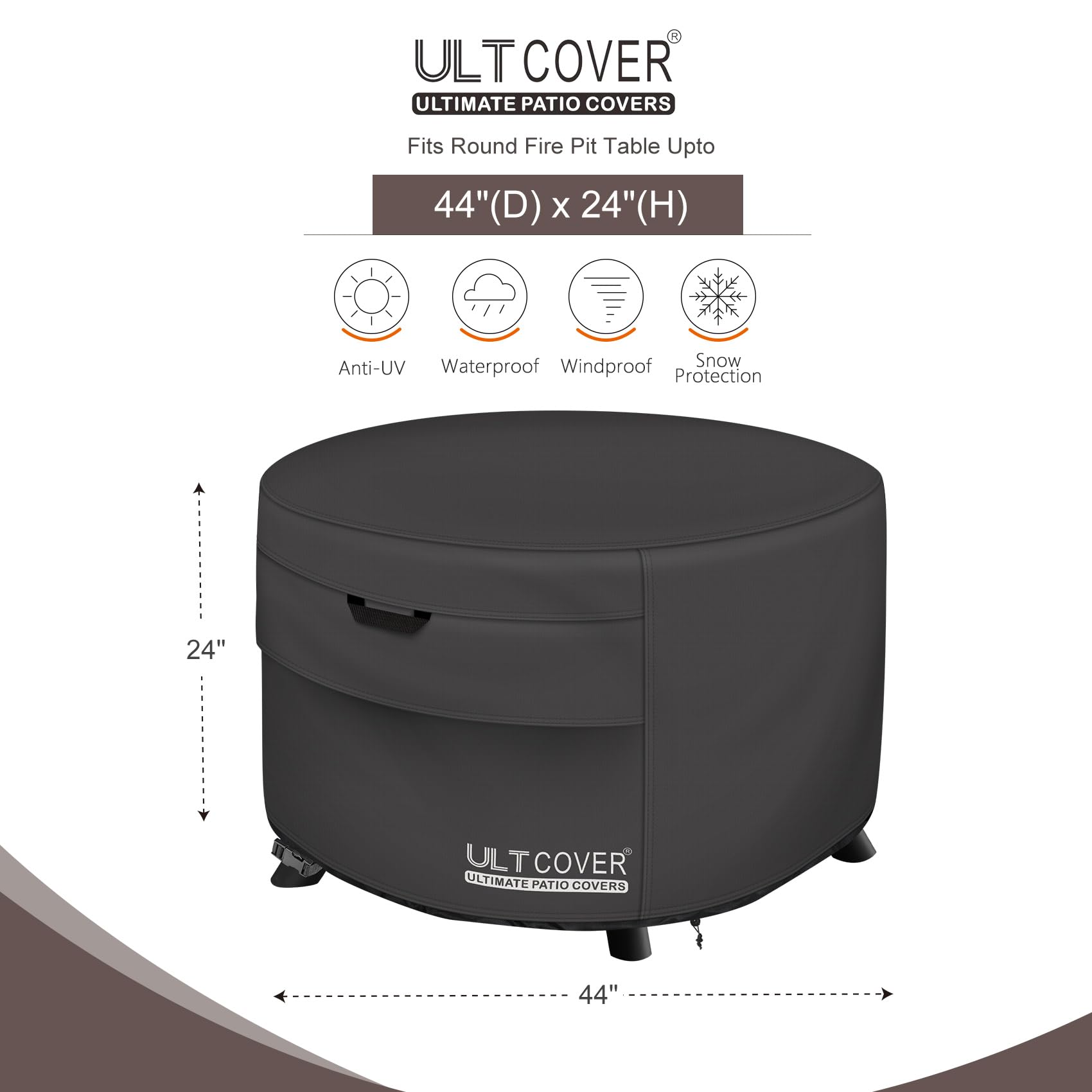 ULTCOVER close-up of 600D polyester texture highlighting durable fabric