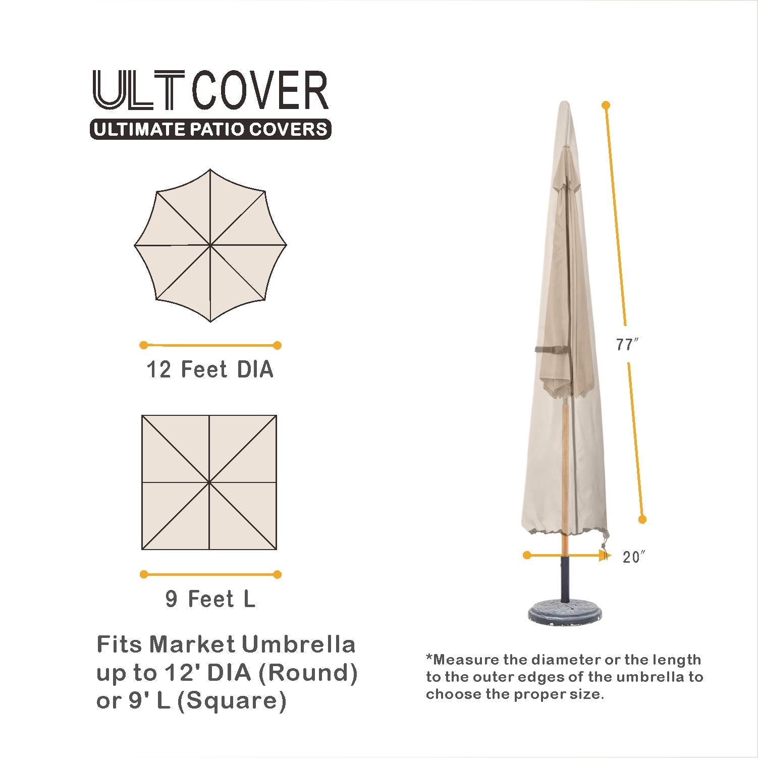 ULTCOVER close-up of 600D texture and waterproof backing for durable defense