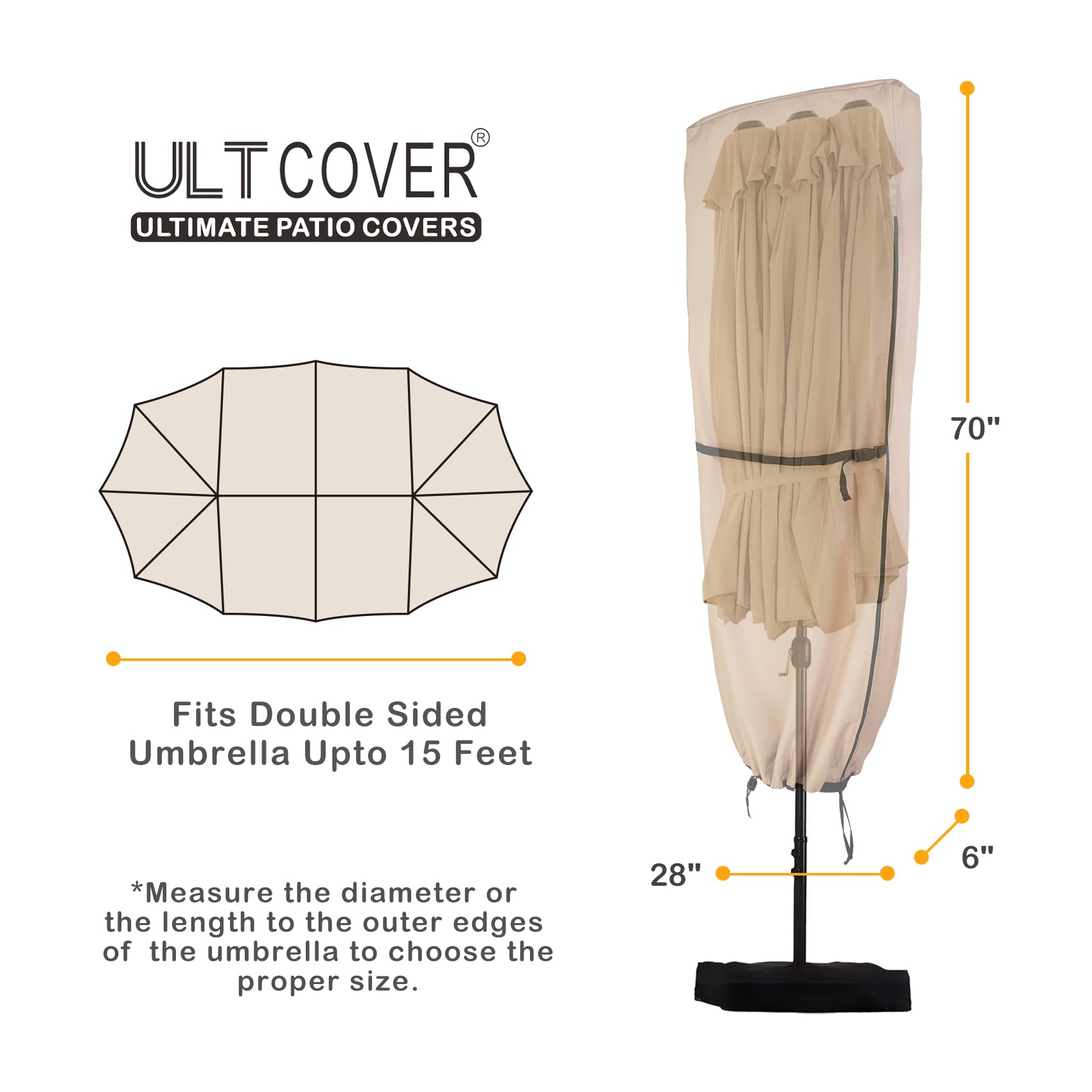 ULTCOVER close-up of 600D fabric texture highlighting waterproof protection