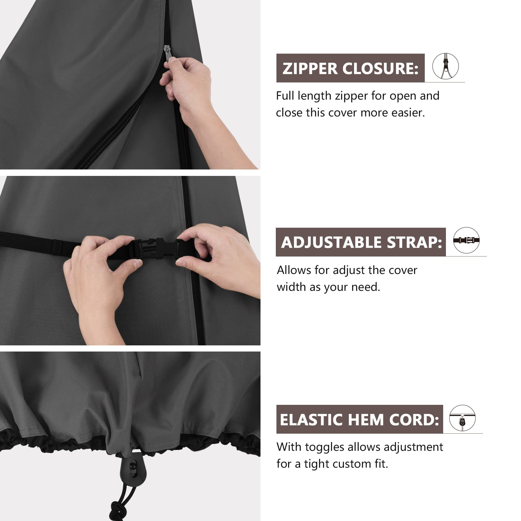 ULTCOVER collapsible fiberglass pole included for convenient lifting benefit