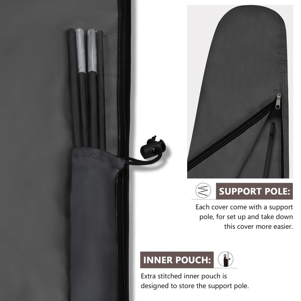 ULTCOVER covered market umbrella in garden protecting fabric from weather