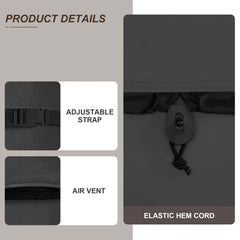 ULTCOVER elastic cord adjustment demonstrating snug fit and wind resistance