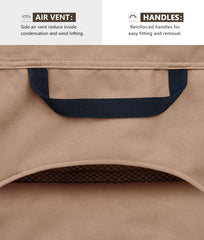 ULTCOVER elastic drawcord and clip attachment securing cover in wind