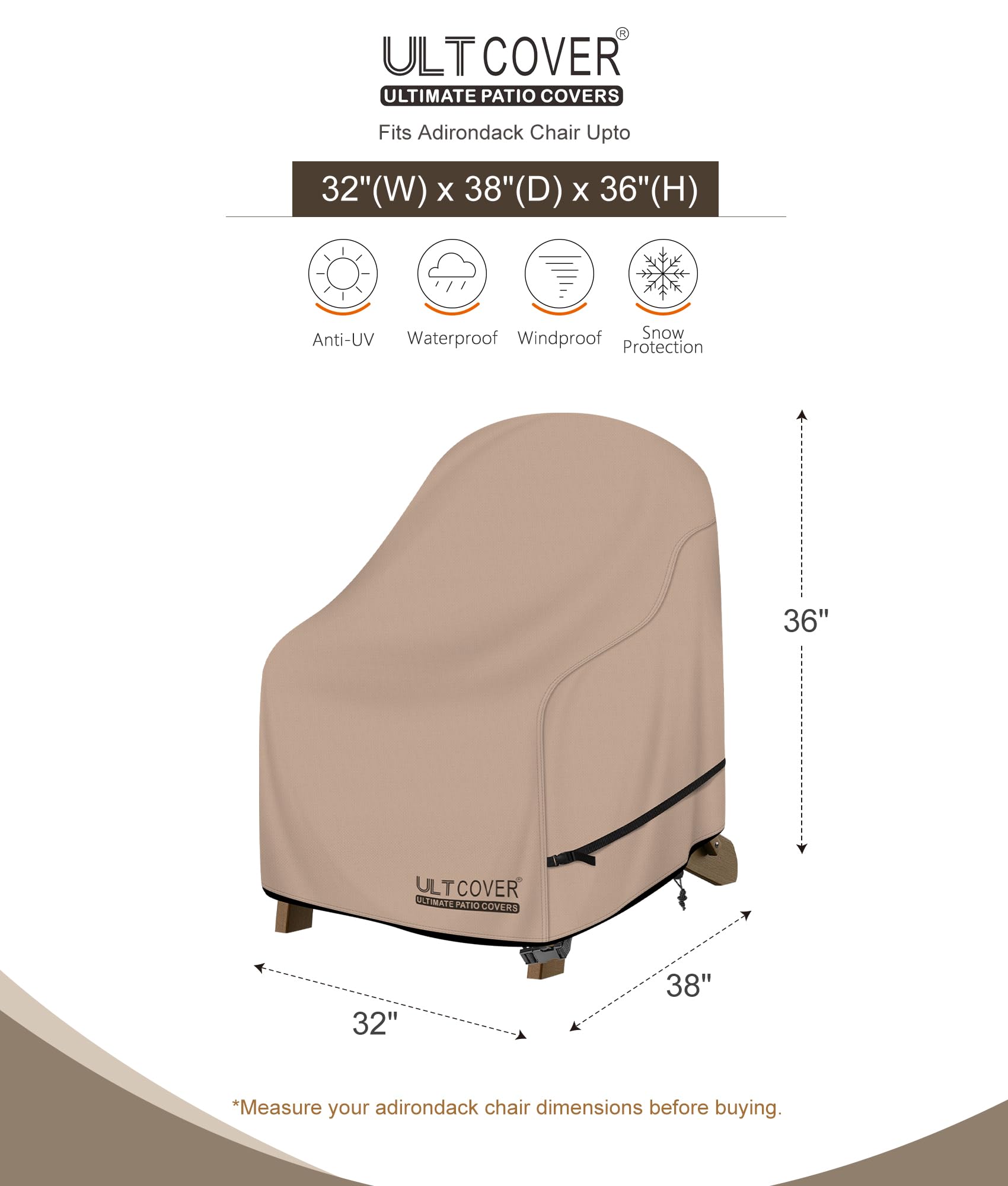 ULTCOVER close-up of 600D fabric texture and waterproof backing, resists water