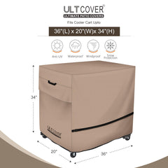 ULTCOVER fabric close-up showing heavy-duty 600D texture and waterproofing