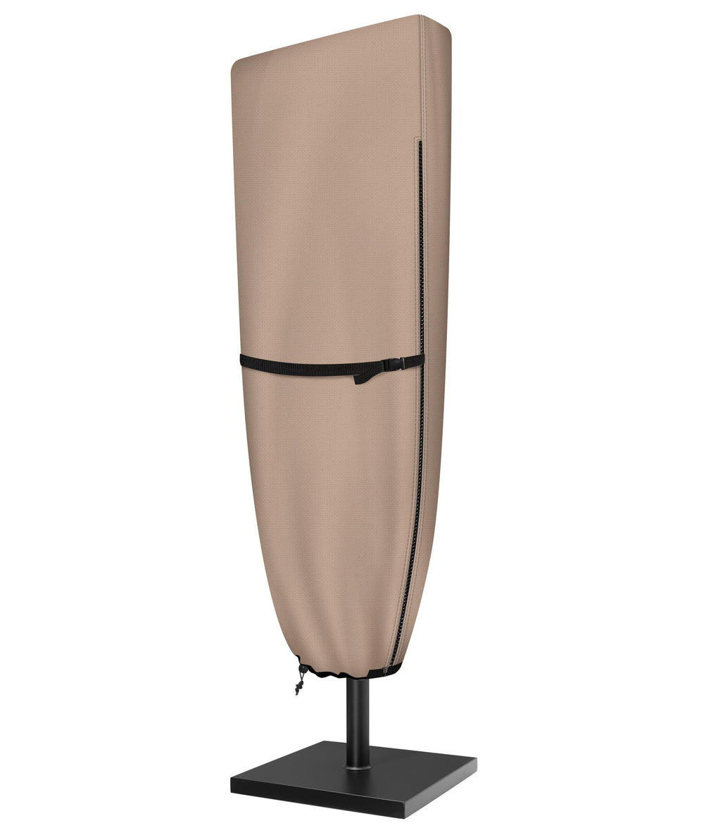 ULTCOVER front view showing full coverage protecting a large umbrella